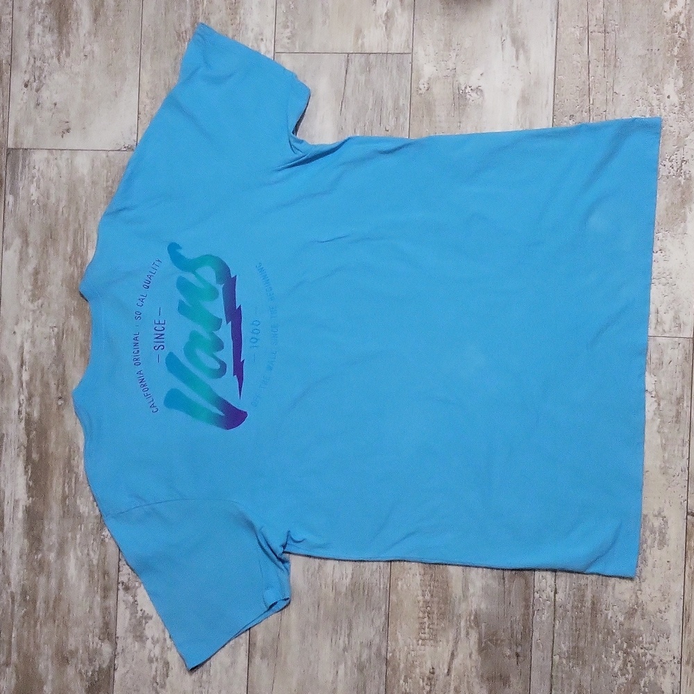 Vans Blue Graphic Cotton Tee Shirt - Picture 4 of 10